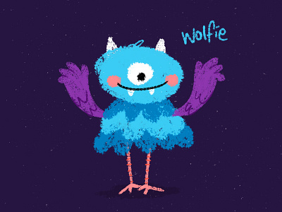 Wolfie character illustration joey ellis kickstarter leaky timbers monster wolfie