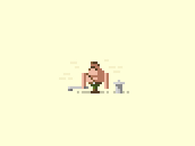 Time to take out the trash! 8 bit character final fight haggar pixel