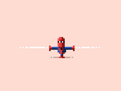 Spider-Man 8 bit character marvel pixel art spiderman