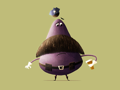 Decaf?! character inside out photoshop pixar policeman texture