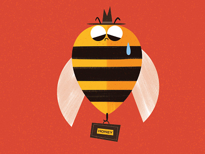 Worker Bee australia bee character hot illustration