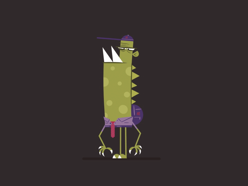 Gotcha! after effects animation character gif illustration monster