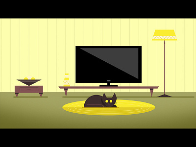 Cat on the mat animation explainer motion design cat shop tv