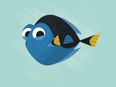 "Quit lookin' at me" character design dory fish illustration ocean pixar