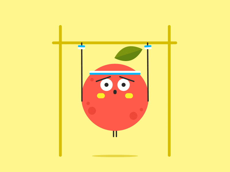 Orange 2d after effects animation character cute gif illustration loop orange