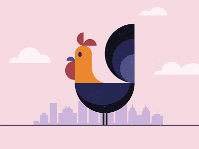 Rooster animals bird character design illustration india rooster