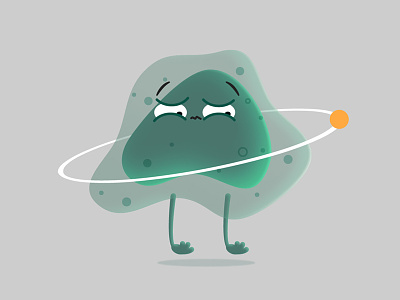 Sluggish animation character illustration metabolism