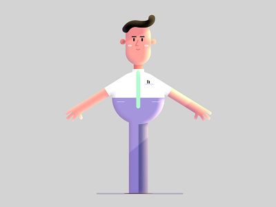 Lighting Test animation character design llustration man