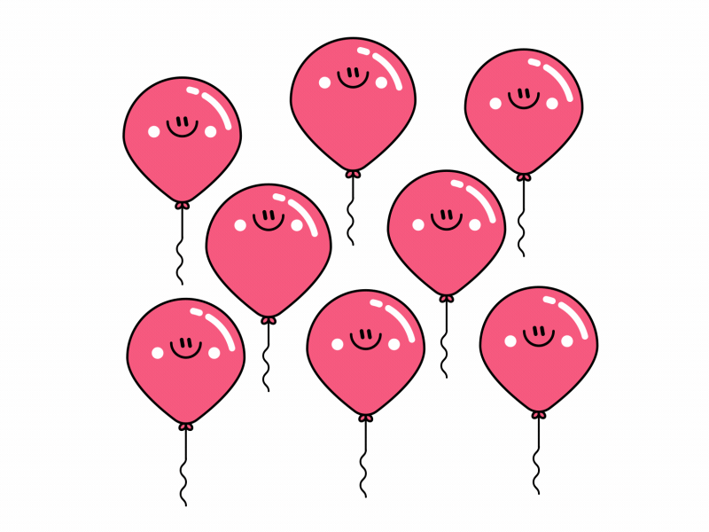 Cuddle Dudes animation balloons character cute gif illustration loop