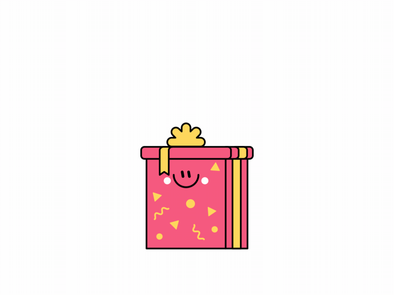 Surprise Dude animation character cute gif gift illustration loop