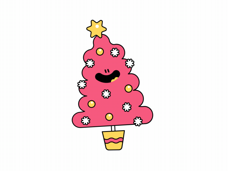 Xmas Dude animation character christmas cute gif illustration loop tree xmas
