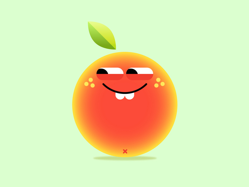 Emoji_Orange orange cute emojis emoji gif animation illustration character