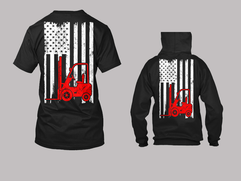 Usa Flag Pride Forklift Operator T Shirt Hoodie By Meluxe T Shirts On Dribbble