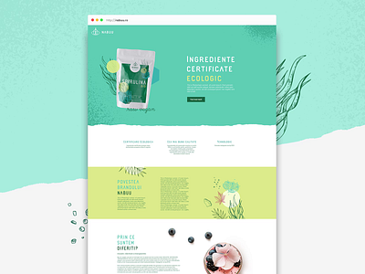 Raw-vegan products landing page bio cosmetic eco landingpage natural product natural products outofspace raw ui ux vegan webapge webdesign website