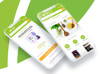 Responsive superfoods website e commerce green healthy organic responsive webdesign website