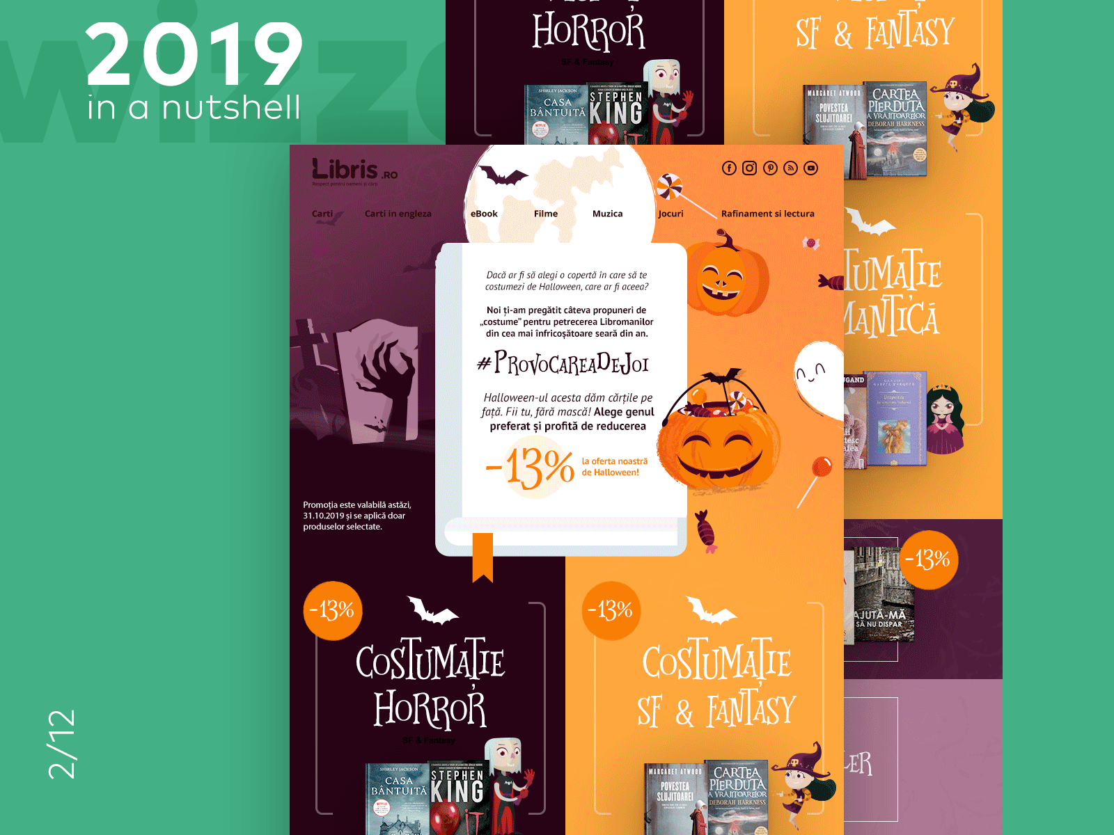 Animated Halloween Newsletter Design bookstore halloween halloweencostume horrorbooks newsletter newsletterdesign october pumpkin spooky trickortreat