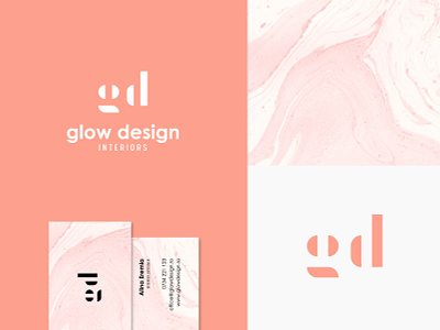 Brand identity exploration for Interior Design Studio architecture branding coral design elegant glow interiordesign logo logotype marble monogram pink symbol