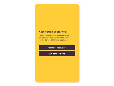 Application Submitted | UX Writing app app design branding copywriting design graphic design screen design ui ui ux user experience user interface ux writing writing