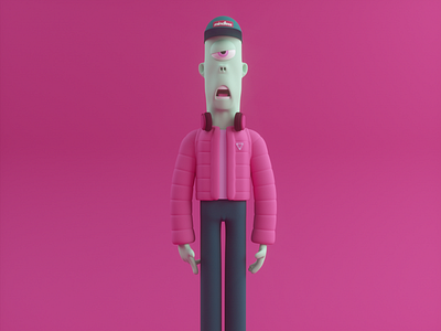 Hype Zombie 3d animation c4d character design cyclops feedtheeyeball hypebeast lighting modelling mograph octanerender pink teal