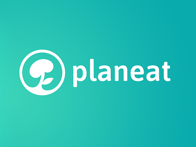 Planeat design logo vector
