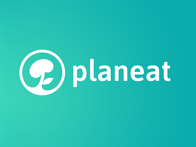 Planeat design logo vector