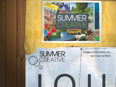 Summer Creative: Landing Page brown envelope landing mixed media page paper tan