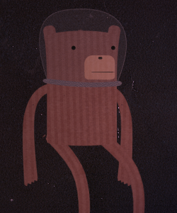 Space Bear after effects animation bear paper recycled space