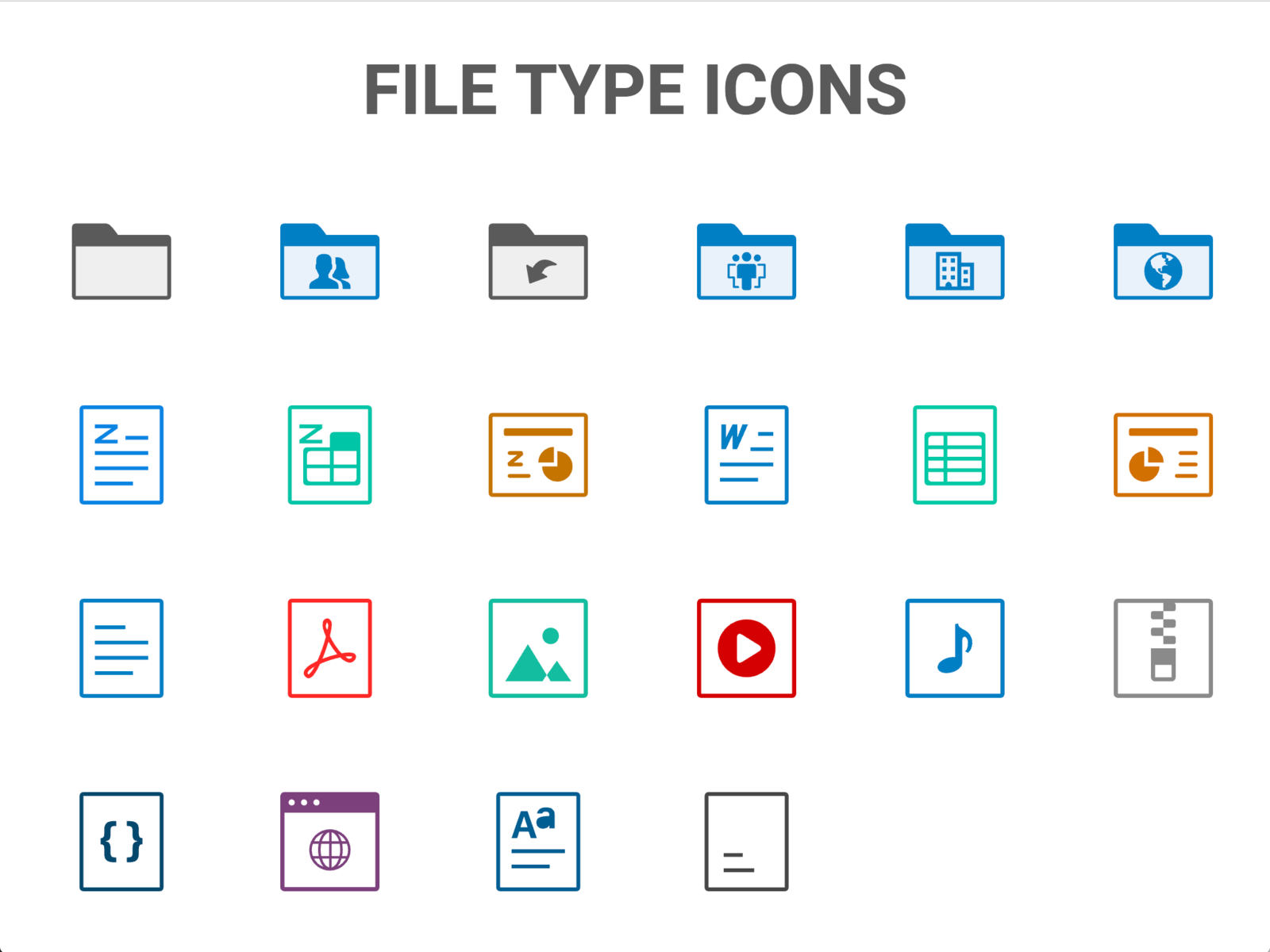 All file type icons by PrabuN on Dribbble