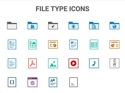 All file type icons fileicons icon icons icons design icons pack icons set line icons