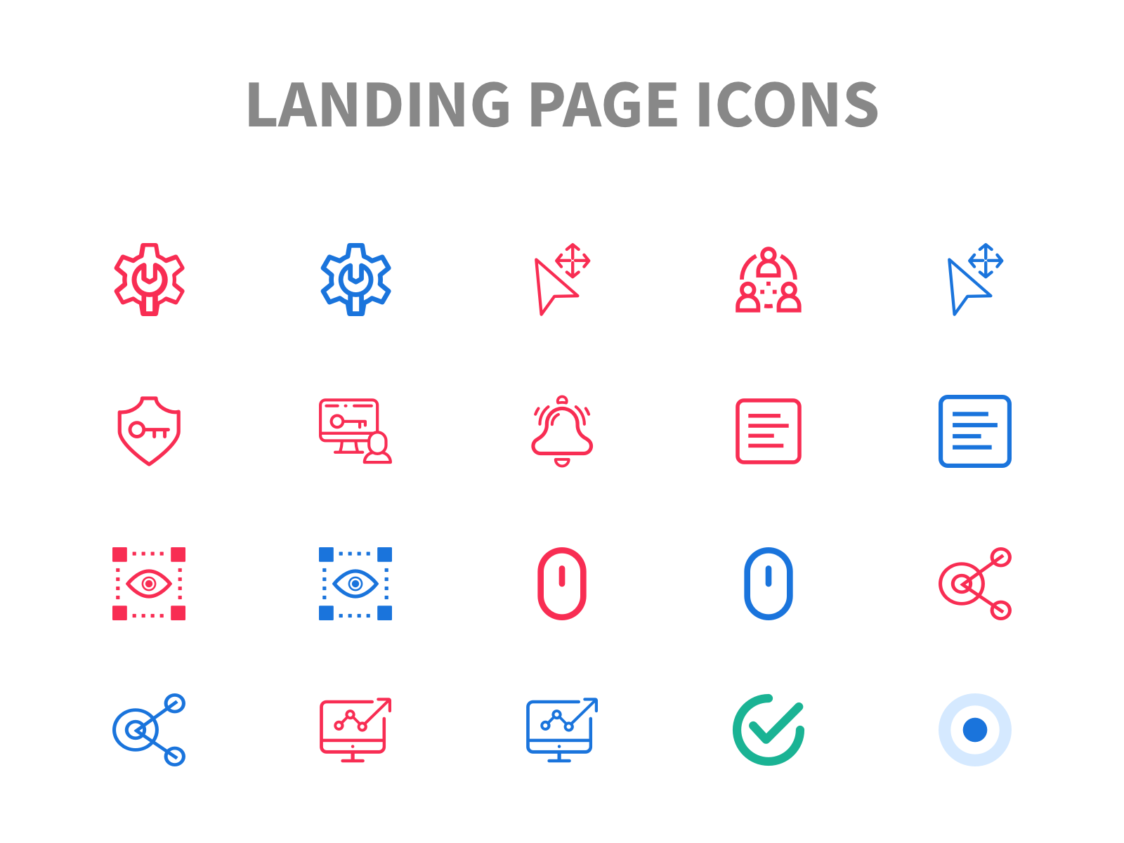 Landing Page Icons by PrabuN on Dribbble