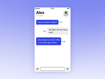 Messages chat interface message minimalist ui