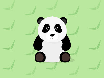 My Panda Toy flat illustration panda plush toy