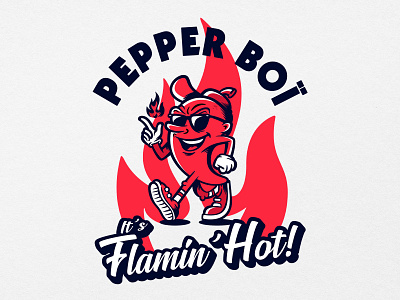 Pepper Boï - Hot Sauce hot hot sauce illustration logo pepper vector