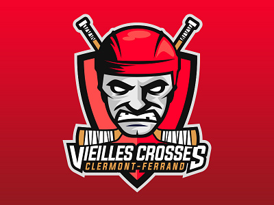 Hockey Logo - Les Vieilles Crosses design hockey illustration logo old old school vintage