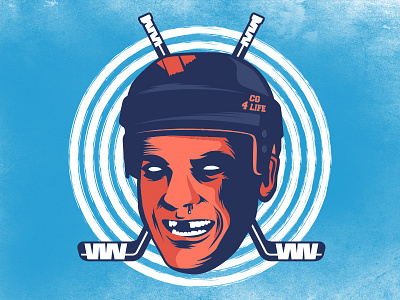 Hockey visual face fun hockey illustration old times vector