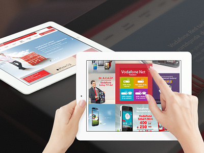 Vodafone Responsive Design design flat ipad menu mobile murat muratyalcin responsive turkish uiux userinterface web
