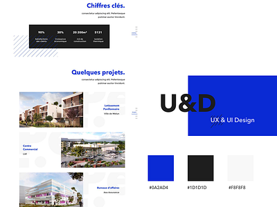 U&D _ Design Web blue building construction electric grey interface ui ux web work