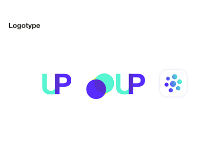 Logotype Uppli branding circle design green helvetica indigo logo startup