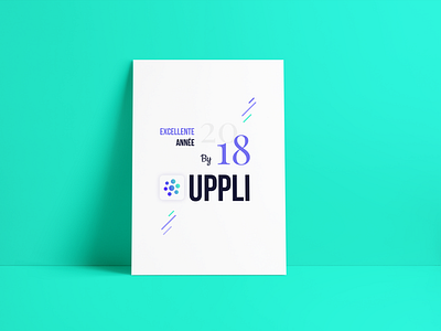 Greeting card 2018 by Uppli card greeting happy mockup newyear wish year