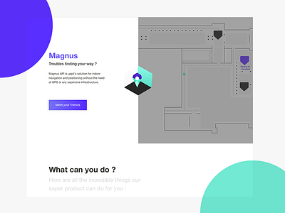 Magnus Landing page app geoloc geometry landing launch logo magnus page website