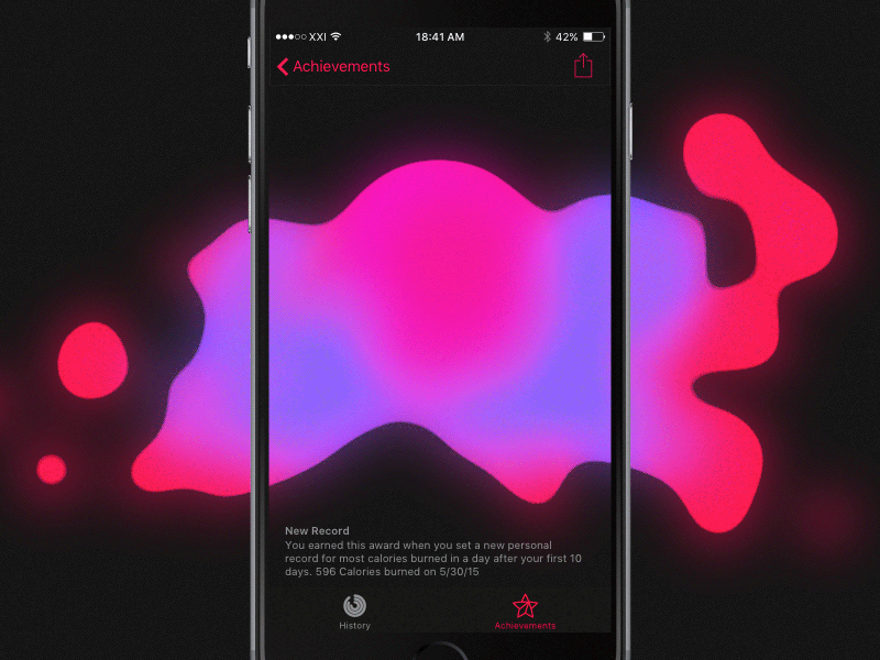 Fluid achievement animation app blending fluid gradient ios quartz