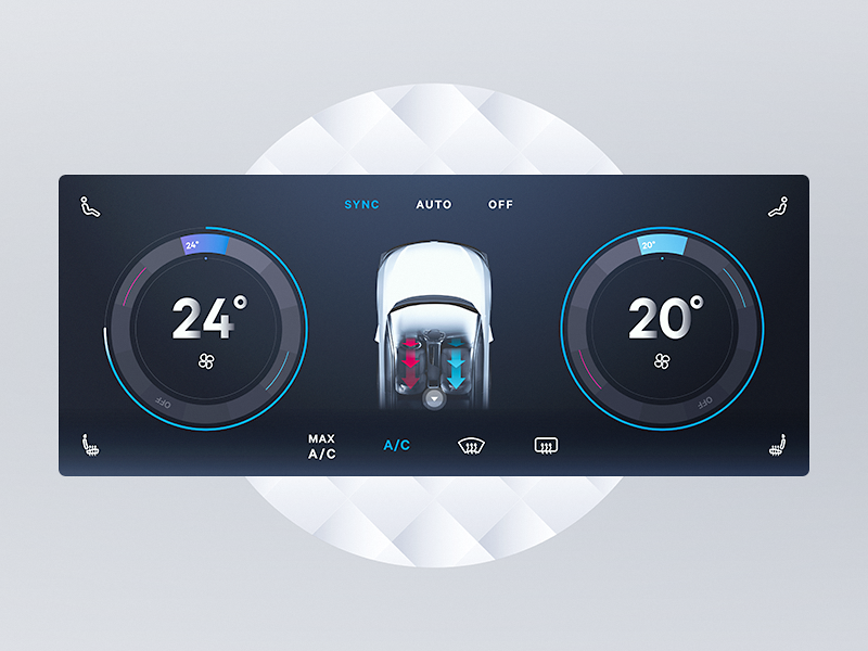 Car climate control concept by Alex Sol on Dribbble