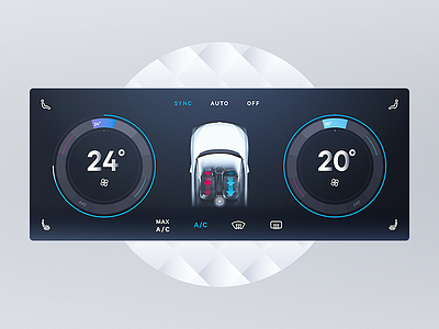 Car climate control concept 3d air car climate progress temperature