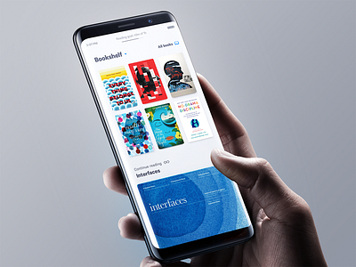 Bookshelf app book app cover mobile reading ui