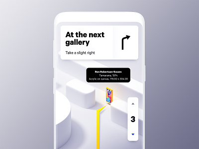 Gallery Map 3d app blender design maps mobile navigation typography ui