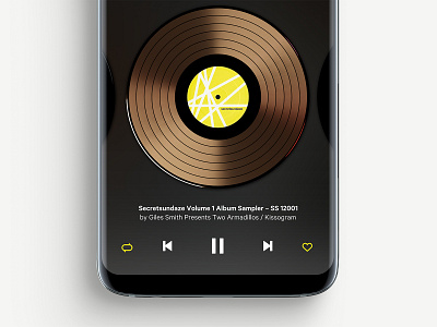 Golden Vinyl 2 3d app mobile ui