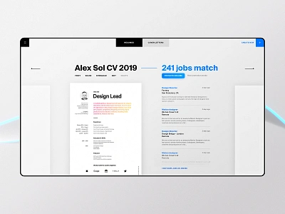 Resume Builder App app cv list ui web