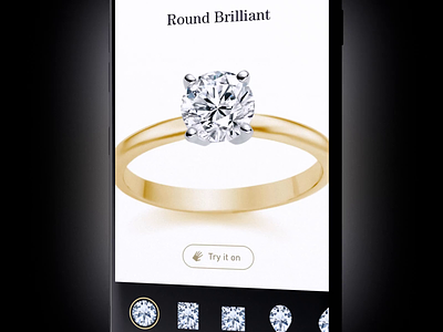Engagement Rings App by Fantasy 3d animation app application grid iphone mobile motion product ui ui ux visualization wizard