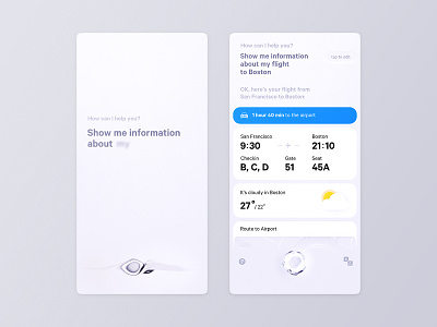 Mobile OS -- Interface for AI 3d ai app card flight ios mobile mobile ui os smart stack ui wave weather
