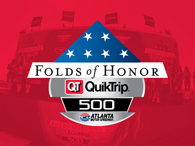 Folds of Honor QuikTrip 500 Logo atlanta motor speedway branding folds of honor logo design nascar quiktrip salute